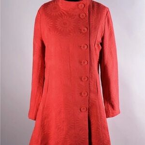 Desigual Vibrant Red Trench Coat